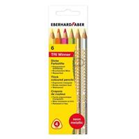 eberhardfaber 5 x Eberhard Faber Buntstift Tri Winner Leuchtfarben VE=6 Farben