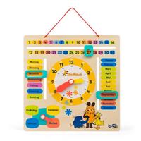Small Foot - Wooden Learning Board Watch Clock Mouse - German language