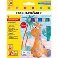 Eberhard Faber Mini Kids Gelmalstifte/Fenstermaler, 6 Glitter-Farben