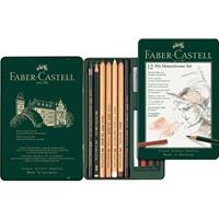 FABER-CASTELL PITT MONOCHROME Set klein, 12-teiliges Etui