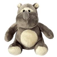 Pluche knuffel neushoorn 12 cm Multi