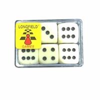 Longfield games Dobbelstenen 12x stuks Multi