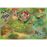 ACHOKA Spielmatte Farm,100 x 150 cm mehrfarbig