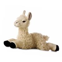 Pluche alpaca/lama knuffel 29 cm Wit