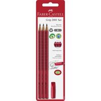 Faber Castell Potloodset Faber-Castell GRIP 2001 rood