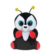 Lumo Stars knuffel Lumo Ladybird Leppis zwart 15 cm