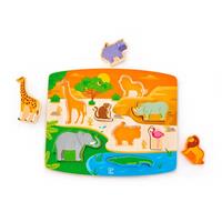 Hape Steckpuzzlespiel Wildnis (Kinderpuzzle)