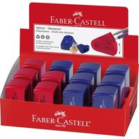 FABER-CASTELL Doppelspitzdose SLEEVE, rot/blau