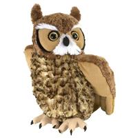 Pluche oehoe uil knuffel 30 cm Bruin