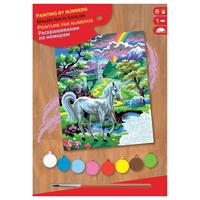 MAMMUT Spiel und Geschenk Malen nach Zahlen Junior Einhorn