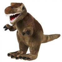 Knuffeldier/knuffelbeestje T-Rex dinosaurus van 20 cm Bruin