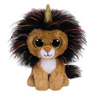 Beanie Knuffel Leeuw met Gouden Hoorn Ramsey 15 cm