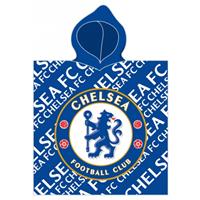 Chelsea badponcho logo 60 x 120 cm blauw