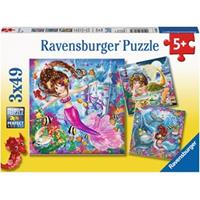Ravensburger Verlag Ravensburger 08063 - Bezaubernde Meerjungfrauen, Puzzle, Kinderpuzzle, 3x49 Teile