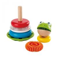 Toynamics Europe Hape E0457 - Stapel Frosch, Motorik-und Lernspielzeug zum Sortieren und Stapeln