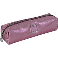 Metallic etui roze 22 cm Roze