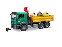 3753  Vrachtwagen MAN Met 3 Vuilcontainers