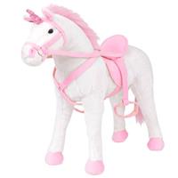 Plüschtier Stehend Einhorn Weiß Und Rosa Xxl