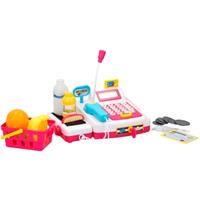 Eddy Toys speelgoedkassa met boodschappen 14-delig