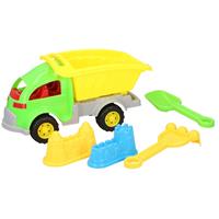 Zandbak speelgoed groene truck/kiepwagen 5-delig 33 cm Multi