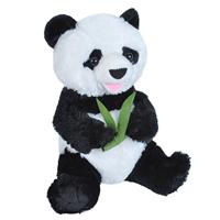 Wild Republic Pluche zwart/witte panda/beren knuffel 25 cm speelgoed -