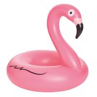Merkloos Roze opblaasbare flamingo dieren luchtbed 120 cm -