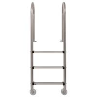 vidaXL Zwembadladder met 3 sporten 120 cm roestvrij staal
