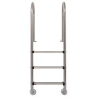 vidaXL Zwembadladder met 3 sporten 120 cm roestvrij staal