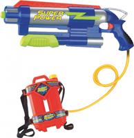 waterpistool met reservoir 2-delig rood/blauw