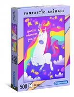 Clementoni puzzel Fantastic Animals 500 stukjes eenhoorn