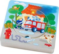 HABA Holzpuzzle Feuerwehr-Einsatz (Kinderpuzzle)