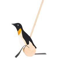 Houten Duwfiguur Pinguin