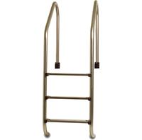 Zwembadladder wijd model 4 RVS treden - 132cm