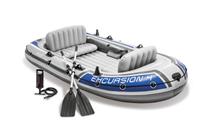 Intex Schlauchboot Excursion 4 (Set mit 2 Paddeln und Luftpumpe)