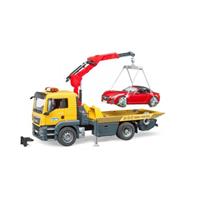 Bruder- MAN TGS Tow truck with BRUDER roadster and Light and sound module (BR3750)