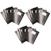15x zwarte A4 ruitjes schriften 10 mm pakket Zwart