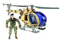 militaire helikopter met soldaat 27 cm bruin