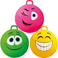 Skippybal smiley voor kinderen 70 cm geel