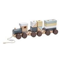 kidsconcept Kids Concept Houten trein met blokken