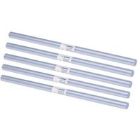 5x Transparante kaftfolie voor schoolboeken rollen van 5 meter Transparant