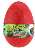 Toi-Toys glow in the dark dinosaurus skelet in ei rood