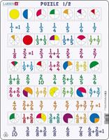 Larsen Puzzles Math Puzzle: Fractions - 35 pieces Maxi (36.5 x 28.5 cm) 2D Puzzels