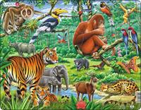 Larsen Puzzles Puzzle Jungle Animals - 20 pieces Maxi (36.5x28.5 cm) Vloer