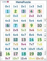 Larsen Puzzles Puzzle MemoPuzzle. Learn to add 0 to 20 - 40 pieces Maxi (36.5x28.5 cm) Vloer
