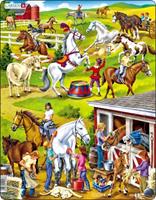 Selecta Play Larsen Jigsaw Puzzle Animals - Horse Riding School 50 pcs. Vloer