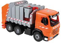 Starker Riesen Müllwagen Arocs m. Aufkleb orange