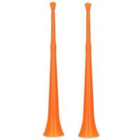 2x Oranje vuvuzela grote blaastoeters 48 cm Oranje