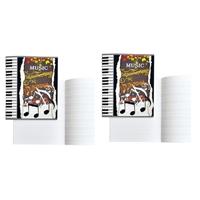 2x A5 muziekschriften met notenbalken Multi