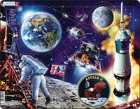 Selecta Play Larsen Jigsaw Puzzle Journey to the Moon - Space Flight Apollo 11 50 pcs. Vloer