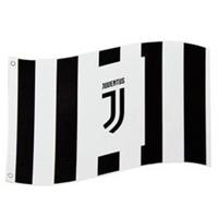 Juventus Vlag Logo - Zwart/Wit